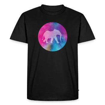 Yoga Yogi Elephant Holi Festival Meditation India - Men's Premium Organic T-Shirt - black - Front - Nico (187cm)