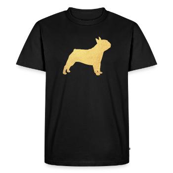 Pug Gold Dog Animal Love Deluxe Dog Wauwau Woof - Men's Premium Organic T-Shirt - black - Front - Nico (187cm)