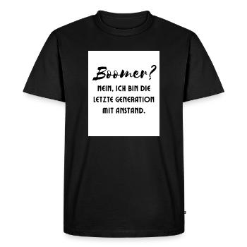 Génération avec style - T-shirt Premium bio Homme - noir - Devant - Nico (187cm)