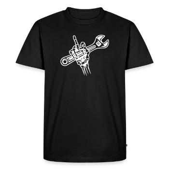 Illustration de clé à main audacieuse - T-shirt Premium bio Homme - noir - Devant - Nico (187cm)