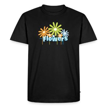 Flowers par Helfspawn - T-shirt Premium bio Homme - noir - Devant - Nico (187cm)