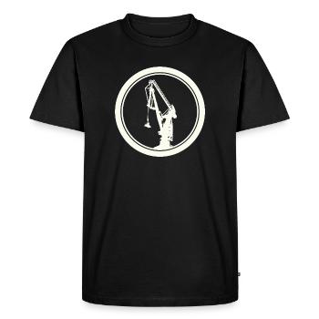 Grue Portuaire Silhouette 03 - T-shirt Premium bio Homme - noir - Devant - Nico (187cm)