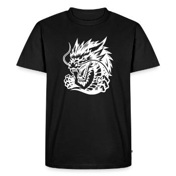 Conception de tatouage de dragon éternel - T-shirt Premium bio Homme - noir - Devant - Nico (187cm)