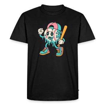 Sweet Treat Tee - Chemise de baseball mignonne pour filles - T-shirt Premium bio Homme - noir - Devant - Nico (187cm)