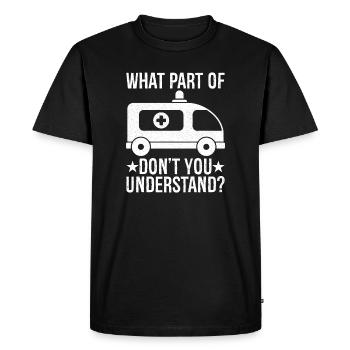 quelle partie de ne comprenez-vous pas - T-shirt Premium bio Homme - noir - Devant - Nico (187cm)