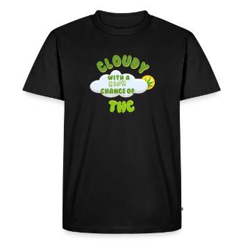 Conception de célébration du THC nuageux - T-shirt Premium bio Homme - noir - Devant - Nico (187cm)