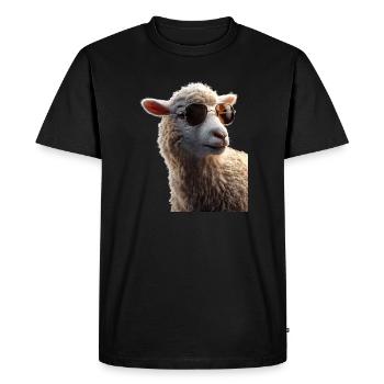 Mouton Agneau Mouton Mouton domestique Berger Mouton doux - T-shirt Premium bio Homme - noir - Devant - Nico (187cm)