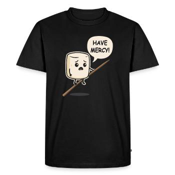 Sweet Marshmallow dit - Ayez pitié ! - T-shirt Premium bio Homme - noir - Devant - Nico (187cm)