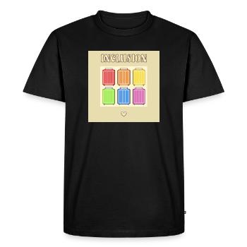 Inclusion Diversit Pride Fiert Suitcase - Men's Premium Organic T-Shirt - black - Front - Nico (187cm)