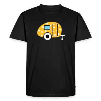 Caravan Egg Points Caravan Dots Camper Camping - T-shirt Premium bio Homme - noir - Devant - Nico (187cm)
