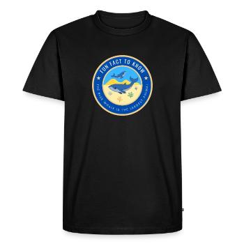 The blue whale is the largest animal - Men's Premium Organic T-Shirt - black - Front - Nico (187cm)