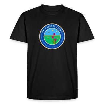 Bees signal flower locations to others by dancing - Men's Premium Organic T-Shirt - black - Front - Nico (187cm)