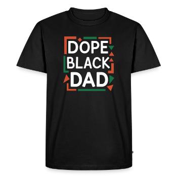 Bold Black Dad Graphic Design T-Shirt - Men's Premium Organic T-Shirt - black - Front - Nico (187cm)