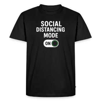 social distancing mode on - Men's Premium Organic T-Shirt - black - Front - Nico (187cm)