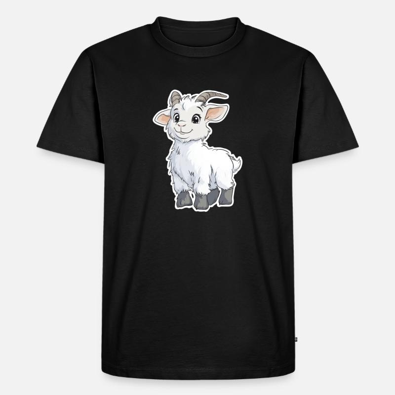 Ziege - Männer Premium Bio T-Shirt - Schwarz