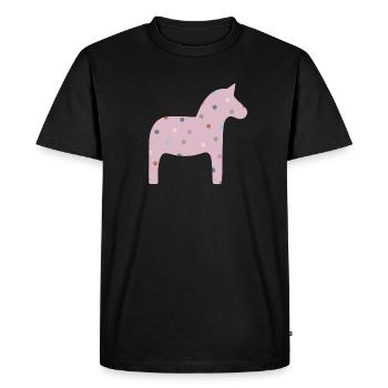 Dala Horse Dots Dots Scandinavian Decoration Scandinavian - Men's Premium Organic T-Shirt - black - Front - Nico (187cm)