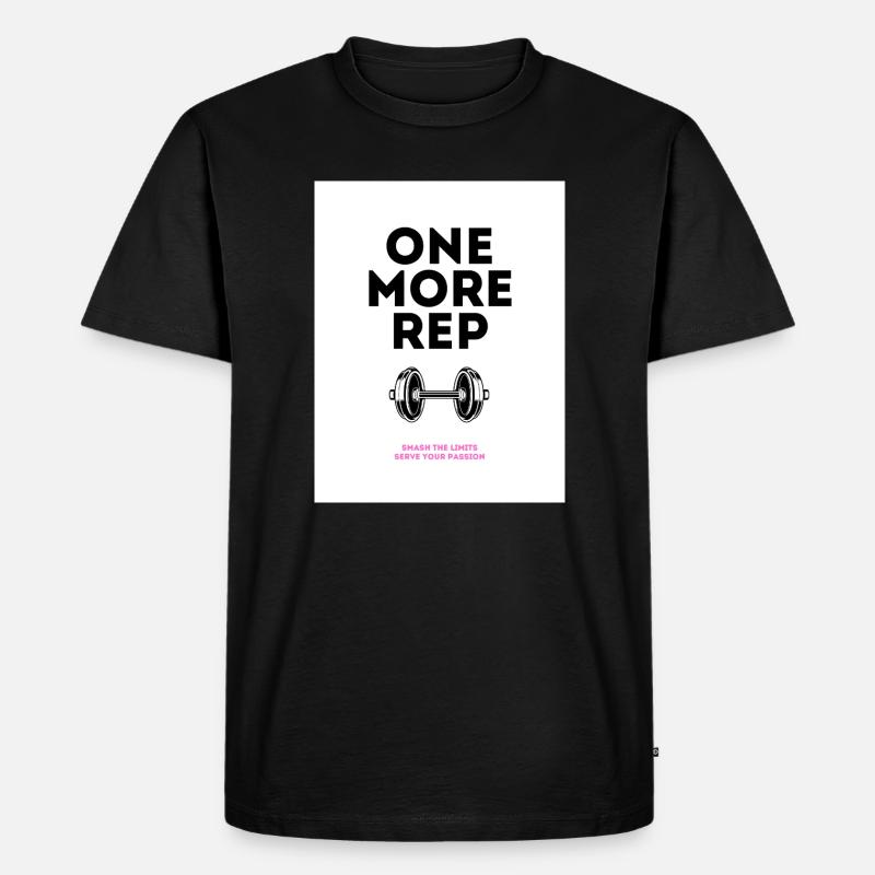 Gym Motivation Noch ein Wiederholungsdesign - Männer Premium Bio T-Shirt - Schwarz
