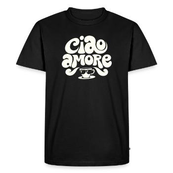Ciao Amore Cappuccino - T-shirt Premium bio Homme - noir - Devant - Nico (187cm)