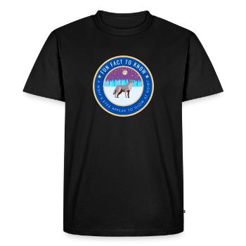 A wolf's eyes appear to glow at night - Men's Premium Organic T-Shirt - black - Front - Nico (187cm)