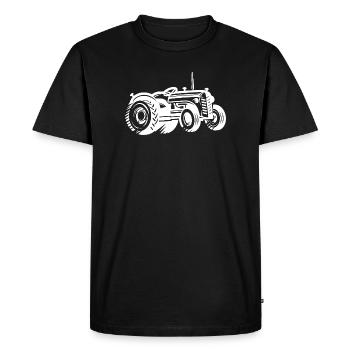 Silhouette de tracteur Agriculture agricole - T-shirt Premium bio Homme - noir - Devant - Nico (187cm)