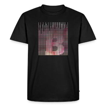 Abstract Pink Letter B Pixel Art - Men's Premium Organic T-Shirt - black - Front - Nico (187cm)