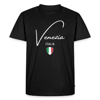 I love Venice, souvenir Venice - Men's Premium Organic T-Shirt - black - Front - Nico (187cm)