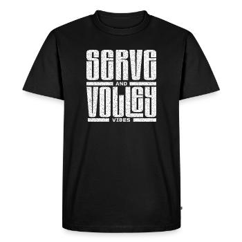 Tennis Serve and volley shirt Hoodie - Men's Premium Organic T-Shirt - black - Front - Nico (187cm)