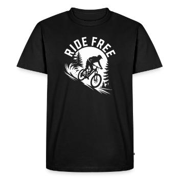 T-shirt de VTT Ride Free - T-shirt Premium bio Homme - noir - Devant - Nico (187cm)