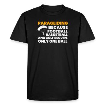 Parapente Funny T Shirt Cadeau - T-shirt Premium bio Homme - noir - Devant - Nico (187cm)