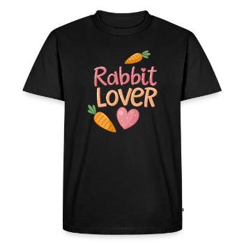 Love Bunnies - Men's Premium Organic T-Shirt - black - Front - Nico (187cm)