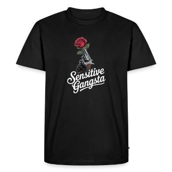 Gangsta sensible - T-shirt Premium bio Homme - noir - Devant - Nico (187cm)