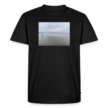 Silent seashore with sky reflection - Men's Premium Organic T-Shirt - black - Front - Nico (187cm)