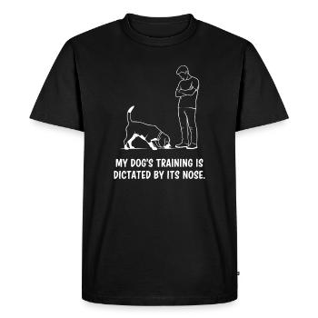 Dressage de chiens par le nez - T-shirt Premium bio Homme - noir - Devant - Nico (187cm)