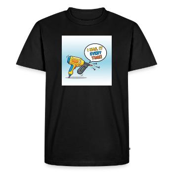Conception de jouet humoristique avec outil à ongles - T-shirt Premium bio Homme - noir - Devant - Nico (187cm)