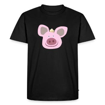 Cochon Mer Papier Bateau Enfants Tête Ferme Cool - T-shirt Premium bio Homme - noir - Devant - Nico (187cm)