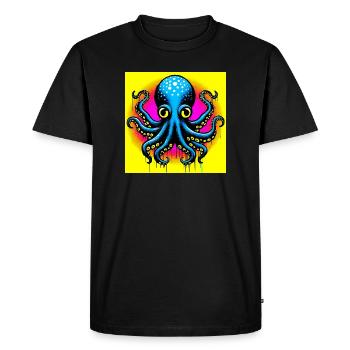 Octopus - Men's Premium Organic T-Shirt - black - Front - Nico (187cm)