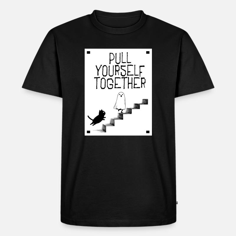 Pull yourself together - Männer Premium Bio T-Shirt - Schwarz