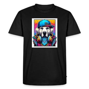 chien - T-shirt Premium bio Homme - noir - Devant - Nico (187cm)