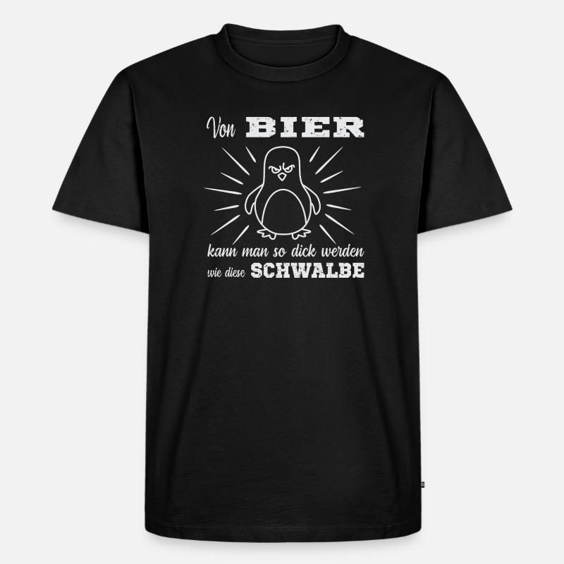 Bier Spruch - Männer Premium Bio T-Shirt - Schwarz