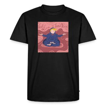 Feel love - Men's Premium Organic T-Shirt - black - Front - Nico (187cm)