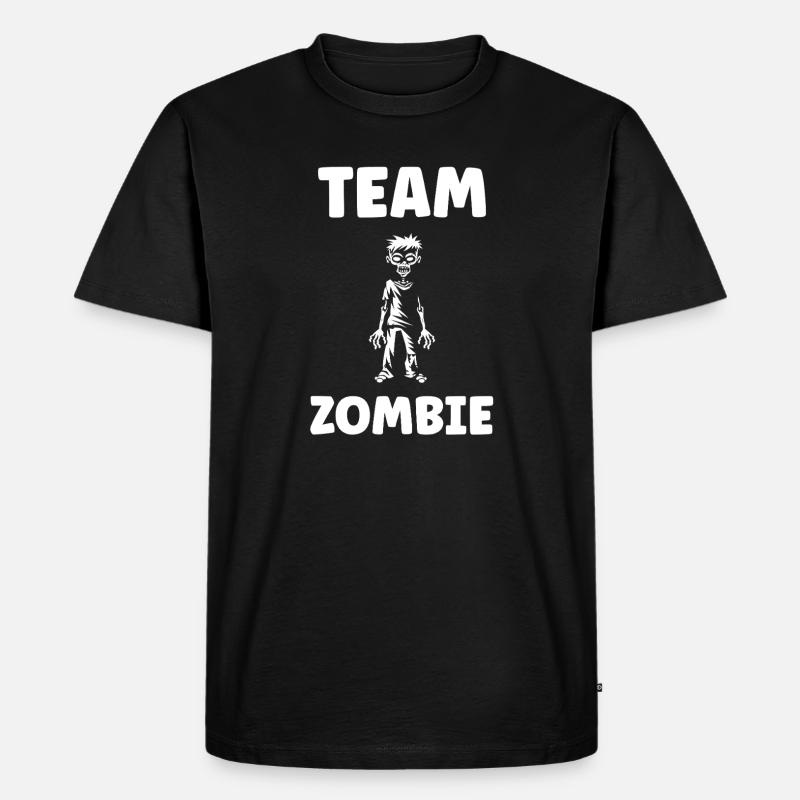 Energetisches Zombie-Design mit Text - Männer Premium Bio T-Shirt - Schwarz