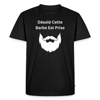 Sorry this beard is taken - Men's Premium Organic T-Shirt - black - Front - Nico (187cm)