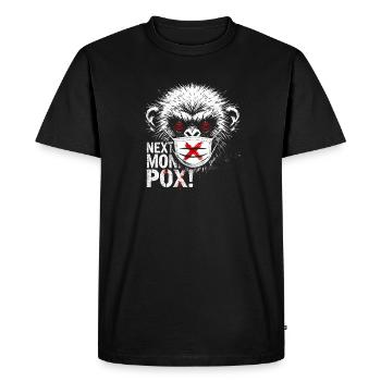 Protest Monkey Face Mask Artwork - Men's Premium Organic T-Shirt - black - Front - Nico (187cm)