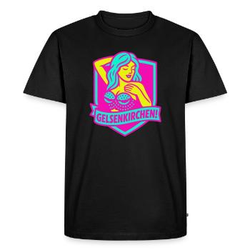 Gelsenkirchen Superstar en rose - T-shirt Premium bio Homme - noir - Devant - Nico (187cm)