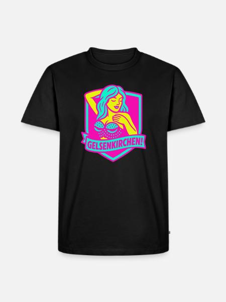 Gelsenkirchen Superstar in pink - Men's Premium Organic T-Shirt - black