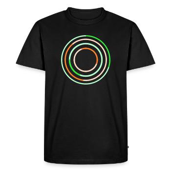 Conception abstraite de lignes circulaires - T-shirt Premium bio Homme - noir - Devant - Nico (187cm)