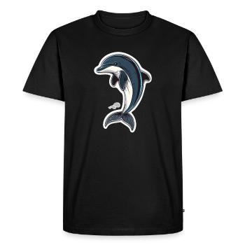 Dauphin - T-shirt Premium bio Homme - noir - Devant - Nico (187cm)