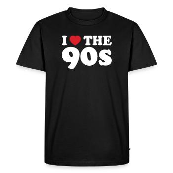 Design rétro années 90s pleine de couleurs - T-shirt Premium bio Homme - noir - Devant - Nico (187cm)