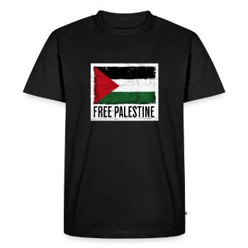 Conception du drapeau de la liberté pour la Palestine - T-shirt Premium bio Homme - noir - Devant - Nico (187cm)