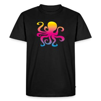 Octopus Squid Colorful Rainbow Kids - Men's Premium Organic T-Shirt - black - Front - Nico (187cm)